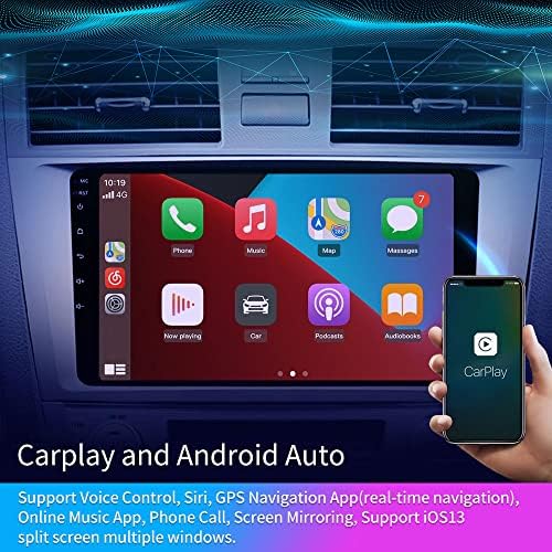 Araba Radyo Stereo Android 10.0 Toyota Camry 2007 2008 2009 2010 2011 için, 9 inç Dokunmatik Ekran 2 GB+32 GB Kafa Ünitesi ile
