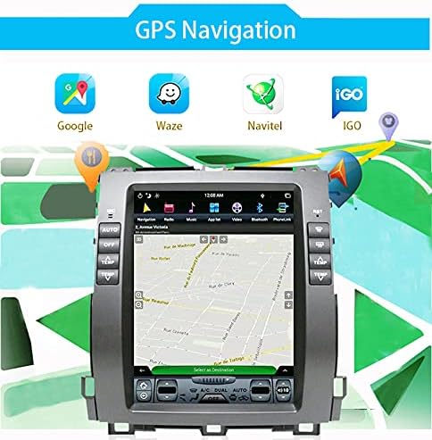 12.1 GPS Navigasyon Sistemi için Land Cruiser 2003-2007 Yıl Destek Orijinal araba Fonksiyonu CarPlay