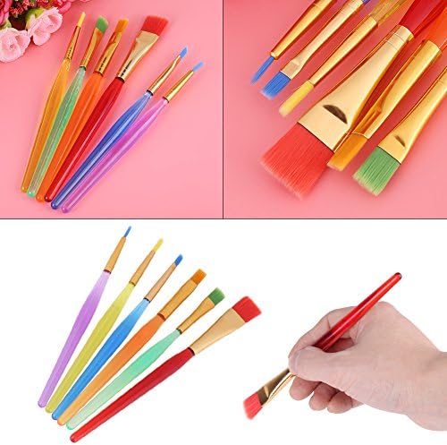 Boyama Fırçası, Renkli Boyama Fırçası Çocuk Boya Fırçası Güzel Tasarım Suluboya Fırçası, 6 adet / takım Çocuklar için Çocuk Arkadaşlarınızın