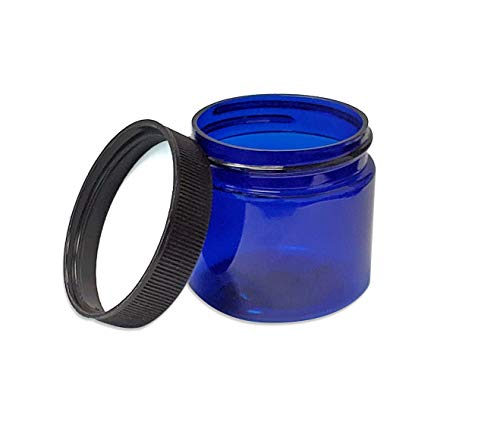 kapaklı ljdeals 2oz Mavi PET Plastik Kavanozlar, Doldurulabilir Boş Yuvarlak Kaplar, 12'li Paket, BPA İçermez, ABD'de üretilmiştir