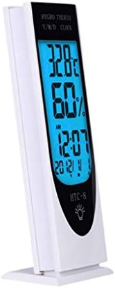WODMB Termometre Yüksek Doğruluk Dijital LCD Higrometre Nem Termometre Sıcaklık Ölçer Saat Kapalı