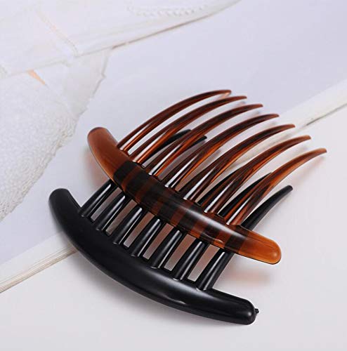 10 Pcs 3.9 inç Fransız Büküm Tarak Plastik Saç Yan Tarak ile 7 Diş Tarak Reçine / Plastik saç tokası Başlığı Kavrama Saç Stili