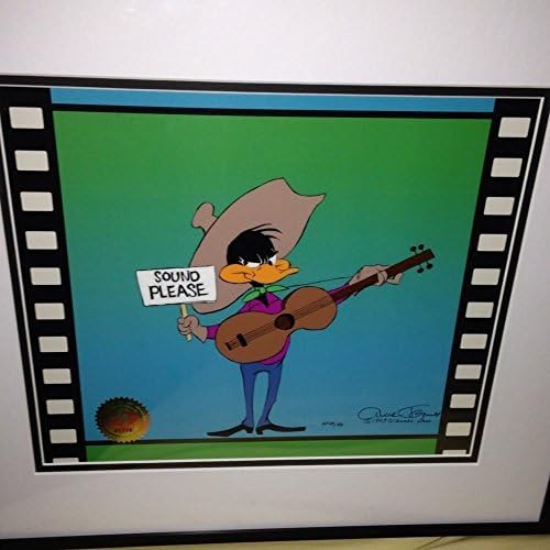 Warner Brothers Chuck Jones imzalı cel Daffy Ördek Sesi Lütfen son Sanatçı Kanıtı