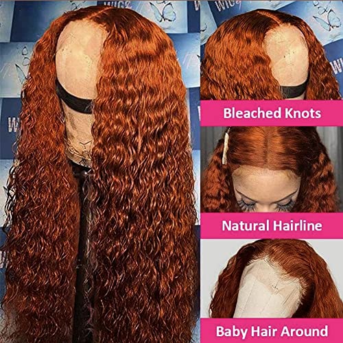 TİMANZO Uzun Turuncu Kıvırcık Peruk Dantel ön peruk Tutkalsız peruk ön koparıp ısıya dayanıklı iplik saç 150 % Yoğunluk Gevşek