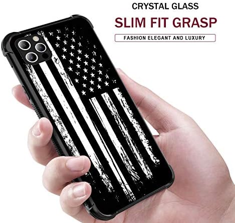 ıPhone 12 Kılıf, siyah ve Beyaz Bayrak iPhone 12/12 Pro Kılıfları Erkekler Boys için, grafik Tasarım Darbeye Anti-Scratch Temperli