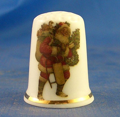 Porselen Çin Koleksiyon Yüksük-Noel Baba ve Noel Ağacı-Ücretsiz Hediye Kutusu