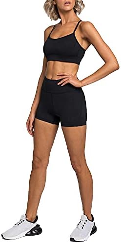 Hotexy Kadın Egzersiz Setleri 2 Adet Takım Elbise Yüksek Belli Yoga Tayt Streç Spor Sutyeni Spor Eşofman Aktif Seti