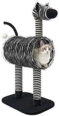 Kedi Aktivite Ağaçları Kedi Kulesi Kedi Tırmanma Çerçevesi Kedi Ağacı Kulesi Zebra Şekli Dört Mevsim İçin Evrensel Kedi Yuvası