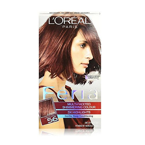 L'Oreal Feria Kalıcı Saç Rengi Jeli 56 Parlak Bordo-Kumral Kahverengi (2'li Paket)