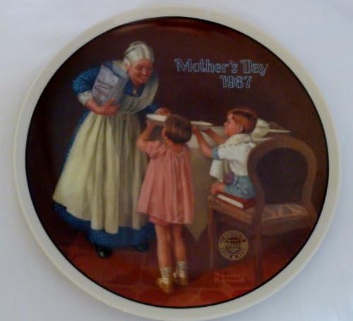 Büyükannenin Sürpriz Anneler Günü 1987 Norman Rockwell Koleksiyoncu Plakası