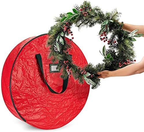 HJJH Noel Çelenk Çanta PE Saklama çantası, Çelenk saklama kabı, Çelenk saklama çantası, Sevgililer Noel Tatili için Yapay Çelenkler,