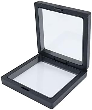 AOYEZIUS Takı Ekran saklama kutusu Şeffaf 3D Ekran Organizatör için Meydan Paraları, AA Madalyonlar, Siyah, 55 cm