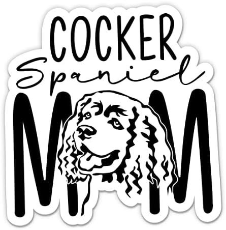 Cocker Spaniel Anne Sticker-5 laptop etiketi - Su Geçirmez Vinil için Araba, Telefon, Su Şişesi-Cocker Spaniel Köpek Çıkartması