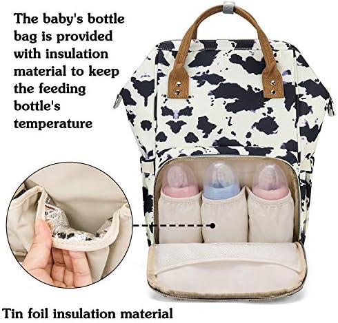 Essfeenı Bebek Bezi Çantası Sırt Çantası Su Geçirmez Bebek Bezi Çantası Büyük USB Anne Bebek Bezi Çantası Yalıtımlı Bebek Bezi
