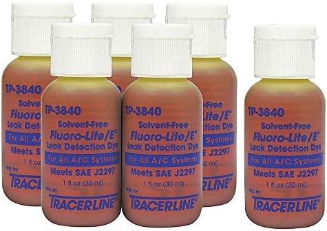 Tracer Floro-Lite Üniversal Şişelenmiş Klima Boyası, (6) 1 oz. şişeler (TP-3840-0601)