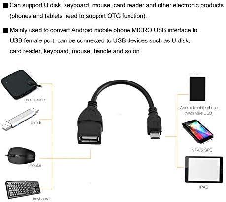 Mini Android Cep Telefonu OTG Bağlantı Kablosu Tarih Adaptörü V8 Arayüzü mikro USB USB Kadın Tahribatsız Sinyal, istikrarlı Performans