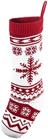 JOYIN 3 Paket 18 Örgü Noel Çorap, büyük Rustik İplik Noel Çorap Aile Tatil Süslemeleri için
