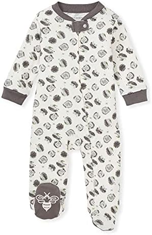 Burt'un Arılar Bebek Bebek Boys ' Uyku ve Oyun Pjs, 100 % Organik Pamuk Tek Parça Romper Tulum Zip Ön Pijama