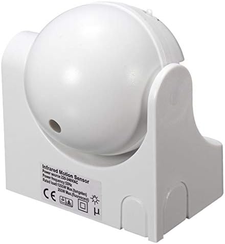 Welsun Hareket Dedektörü IP44 Anma Açık PIR Güvenlik Kızılötesi Hareket Sensörü AC110-240V (Renk: Beyaz Kabuk)