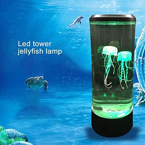Tzou Orta Denizanası Lav Lambası Uzaktan Kumanda ile Denizanası Akvaryum Tankı Lambası 7 Renk Değiştirme LED Ev Dekor için Gece