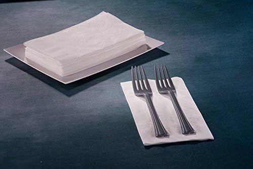 Kingzak Beyaz Akşam Yemeği 16,5X 15 | Sekiz Kat | 2 Katlı | 200'lü Paket Peçete, 200 Adet