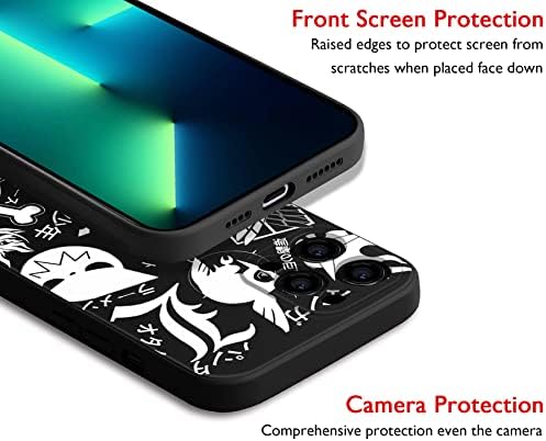 Anime iPhone için kılıf 13 (6.1 inç) Ultra-İnce ve Tam Koruma Silikon Kılıflar SGX02-13