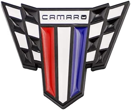 Camaro Bayrak amblemi 3D Metal etiket rozeti için uygun (-2 Adet)