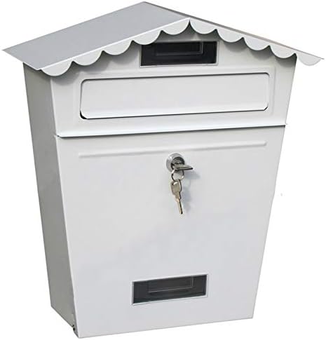 BAIFFEI Kilitlenebilir Güvenli Posta Mektup Posta Kutusu Vintage Paslanmaz Çelik Metal Posta Kutusu Bahçe Süs Retro Duvara Monte