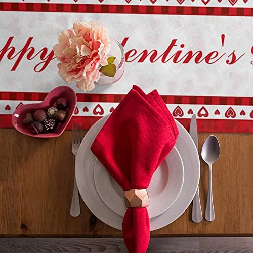 AYAWİN Masa Koşucu, Mutlu sevgililer Günü Araba ile Güller Desen Mutfak yemek Masası Süslemeleri için Kapalı Açık Yıldönümü Ev