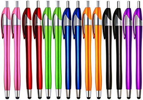 SKOLOO Elektronik Ekran Dokunmatik Stylus, Paketi 14, 2-in - 1 Tıklayın Tükenmez Kalem, tükenmez Kalem ve İnce Stylus için Evrensel