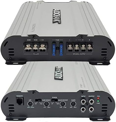 Audiobank Monoblok 1600 WATT Amp Sınıf AB Araç Ses Stereo Amplifikatör P1601 Ağır Alüminyum Alaşım Soğutucu, Sınıf A-B Operasyon