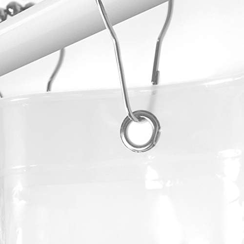 Eforgift Ağırlıklı Şeffaf Duş Perdesi Liner Su Geçirmez, 2 Mıknatıslı Banyo için Dar Boyutlu Duş Perdesi (36Wx72L, Şeffaf)