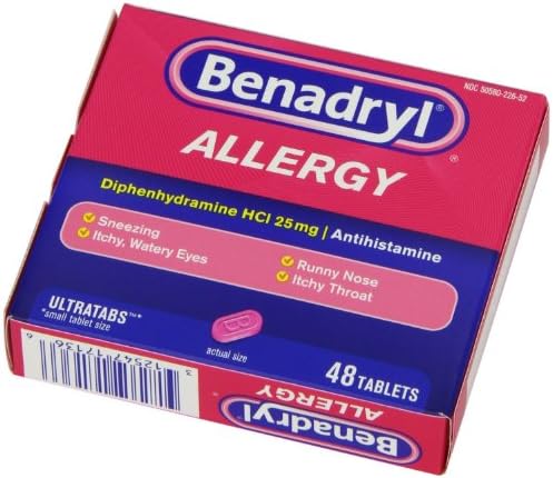 Benadryl Alerji Rölyef Ultratab Tabletleri, 48 Sayım (3'lü Paket)
