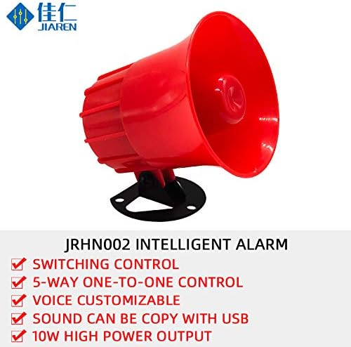 JRHN002 10 W Güç Anahtarı Tetik Ses Hoparlör Alarmı (Siyah)