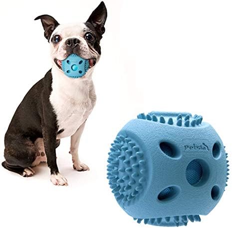 PetsLA Köpek Top Oyuncak Yumuşak Chewers için Dayanıklı Gıcırtılı Köpek Oyuncak Köpek Diş Rahatsızlığı Azaltır Diş Sağlığı Teşvik