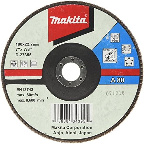 Makita D-27355 Flap Disk, Çok Renkli