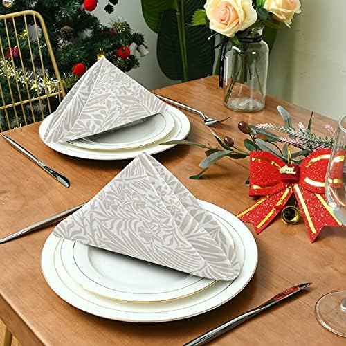 Aile Yemekleri, Düğünler, Mutfak, Şükran Günü, Noel, Partiler için YUEND Saten Kumaş Peçeteler (20 x 20 İnç) - William Morris
