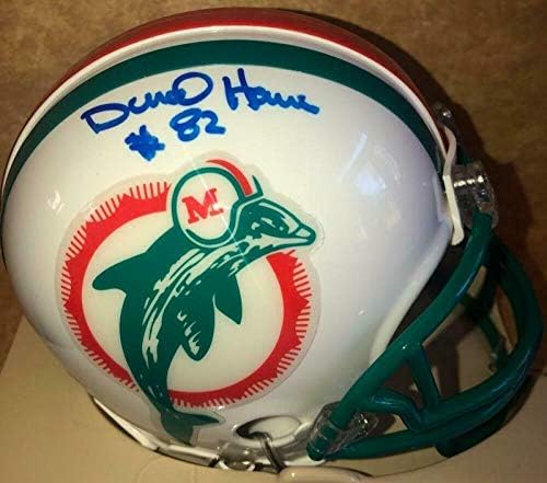 Duriel Harris Miami Dolphins İmzalı İmzalı Mini Kask W/Coa İmzalı NFL Mini Kasklar
