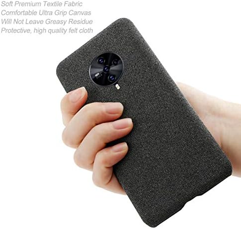 SHUNDA Vivo için kılıf S6 5G, Ultra İnce Keçe Kumaş Anti-Parmak İzi Koruma Kapağı için Vivo S6 5G-Siyah