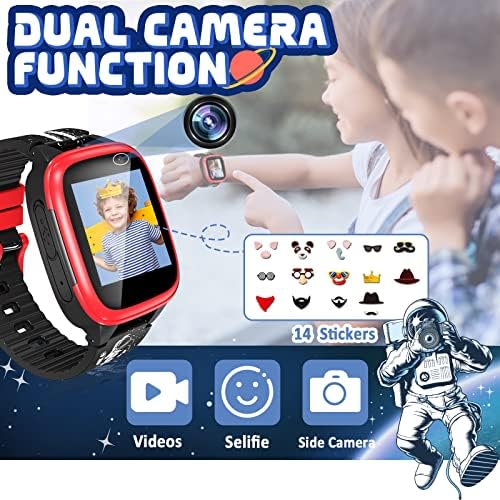 Yehtta Çocuklar akıllı saat için Erkek Hediyeler için 3-12 Yaşında Erkek ve Kız Çift Kamera Çocuklar İzle ile HD Dokunmatik Ekran