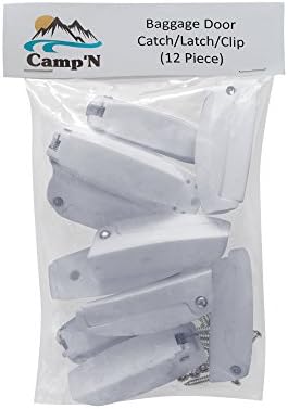 CAMP'N-12 Pack-Bagaj Kapısı Mandalı-Klipsli Tutucu-Karavan, Römork, Karavan, Motorlu Ev Bagaj Kapıları için (Beyaz)