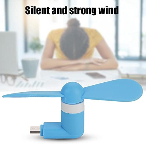 USB Fan, El Fanı Küçük Fan Şarj Edilebilir Ultra Sessiz Açık Seyahat için Süper Güvenli (Mavi)