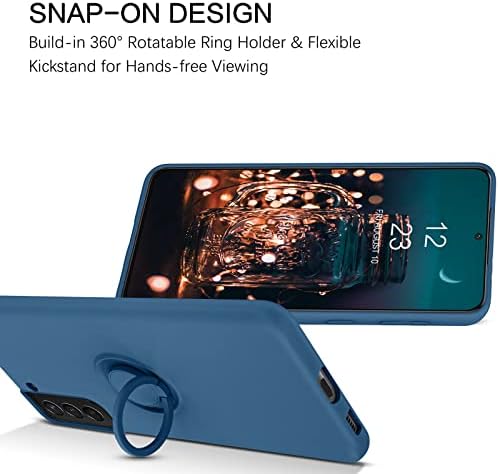 BENTOBEN Samsung Galaxy S21 Artı Kılıf ile Uyumlu, İnce Silikon Yumuşak Kauçuk ile 360° Halka Tutucu Kickstand Araç Montaj Desteklenen