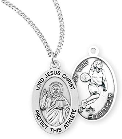 Rab İsa Mesih Oval Gümüş Kadın Basketbol Atleti Madalyası