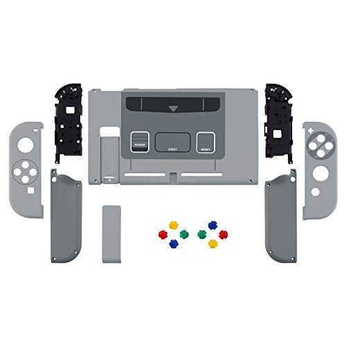 Nintendo Switch Konsolu için Aşırı Yumuşak Dokunuşlu Kavrama Arka Plakası, Renkli Düğmeli NS Joycon El Kumandası Muhafazası,