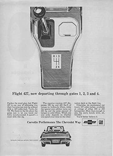 2 Orijinal Dergi Baskı Reklamı Seti: 1966 Chevy Corvette Sting Ray Dönüştürülebilir, 427 Kübik İnç ile Sıfatlara Kimin İhtiyacı