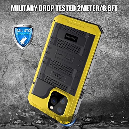 Mitywah Su Geçirmez iphone için kılıf 13 Pro Max, Ağır Askeri Sınıf Zırh Metal Kasa, Tam Vücut Koruyucu Dahili Ekran Koruyucu