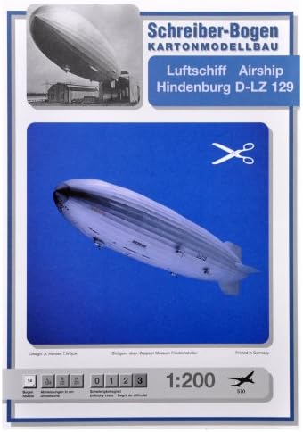 Schreiber-Bogen Zeplin Hindenburg D-LZ 129 Kart Modeli