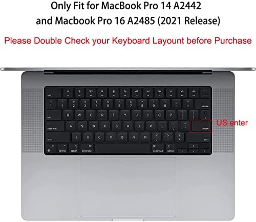 Mayıs Chen Klavye Kapak için 2021 MacBook Pro 16 inç ve MacBook Pro 14 inç Modeller: A2485 A2442( M1 Pro çip veya M1 Max çip),