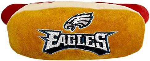 NFL Philadelphia Eagles HOT Dog Peluş Köpek ve KEDİ Squeak Oyuncak-İç Squeaker ve Güzel Futbol Takımı Adı/Logosu ile Köpekler